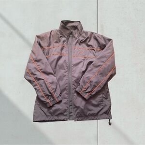 Nike y2k Gray tag windbreaker Jacket with Orange Accents